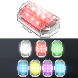 M3 Vibration Sensing Motorcycle Bicycle Aircraft Explosion Lights Cruise Flashing Anti-rear-end Collision Light(7 Color)