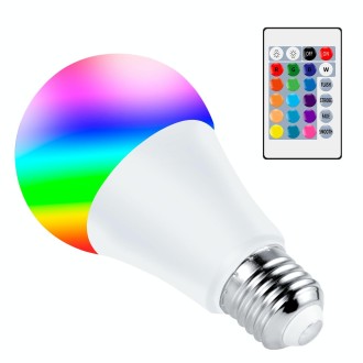 2 PCS 5W Smart Remote Control RGB Bulb Light 16 Color Lamp(White)