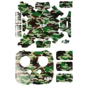 Camouflage Pattern 4D Imitation Carbon Fiber PVC Water Resistance Sticker Kit for DJI Phantom 3 Quadcopter & Remote Controller &