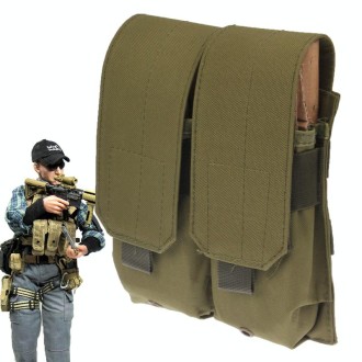 Duplex Canvas Clips Pouch with Quick Release Buckles(Army Green)