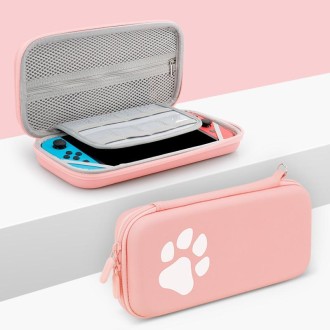 Baona BN-F005 Cat Paw Pattern Cconsole Storage Bag For Switch (Pink)