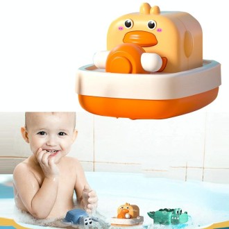 BY-05 Summer Children Play Water Chain Clockwork Toys Baby Bath Bathroom Toys, Style: Duck