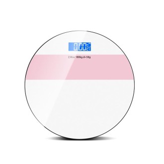 Body Weight Scale USB Home Body Fat Scale Charging Version(White Pink)