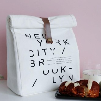 Simple Letter Lunch Box Insulation Picnic Bag(Creative Letter)