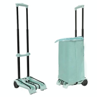 Folding Cargo Handling Trailer Household Grocery Shopping Cart, Color: Green With Bag