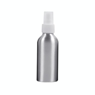 5 PCS Refillable Glass Fine Mist Atomizers Aluminum Bottle, 100ml(White)