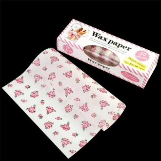 50sheets /Pack Food Wrapping Paper Baking Wax Paper Grease Proof Waterproof Liners, Spec: Rose 