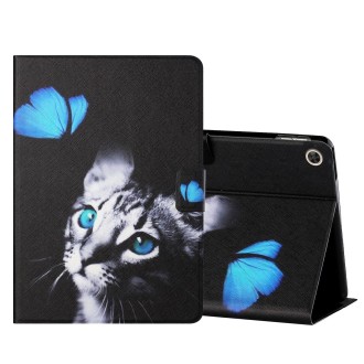 For Huawei Honor Pad 6 / X6 & Enjoy 2 & MatePad T10 / T10S Colored Drawing Horizontal Flip Leather Case with Holder & Card Slots