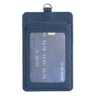 BFK15 Vertical ID Card Bag with Lanyard(Blue)