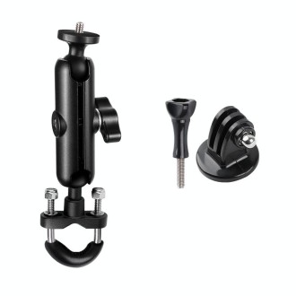 9cm Connecting Rod 20mm Ball Head Motorcycle Handlebar Fixed Mount Holder with Tripod Adapter & Screw for GoPro Hero11 Black / H