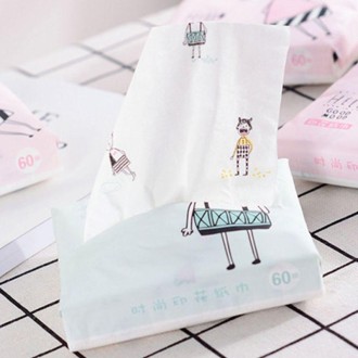 Colorful Cartoon Household Printing Paper Napkin Facial Tissue, Color Random Delivery