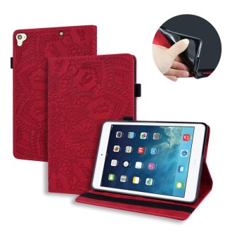 For iPad Pro 9.7 inch Calf Pattern Double Folding Design Embossed Leather Case with Holder & Card Slots & Pen Slot & Elastic Ban