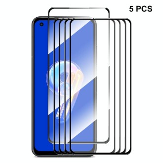 For Asus Zenfone 9 5pcs ENKAY Full Glue 0.26mm 9H 2.5D Tempered Glass Full Film