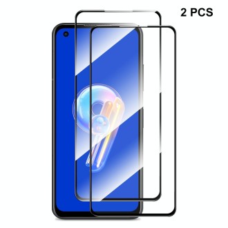 For Asus Zenfone 9 2pcs ENKAY Full Glue 0.26mm 9H 2.5D Tempered Glass Full Film