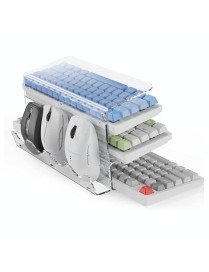 Transparent 3-Layer Acrylic Keyboard Stand Increased Tilt Computer Keyboard Tray(Transparent)