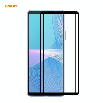 2 PCS ENKAY Full Glue 0.26mm 9H 2.5D Tempered Glass Full Film For Sony Xperia 10 III / 10 IV