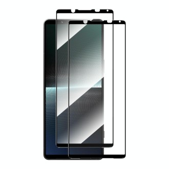 For Sony Xperia 1 V 2pcs ENKAY Full Glue High Aluminum-silicon Tempered Glass Film