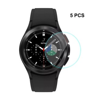 5 PCS For Samsung Galaxy Watch4 Classic 46mm ENKAY Hat-Prince 0.2mm 9H 2.15D Curved Edge Tempered Glass Screen Protector Watch F