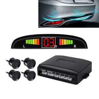 Car Voice Prompt Reverse Backup Radar System - Premium Quality 4 Parking Sensors Car Reverse Backup Radar System with LCD Displa