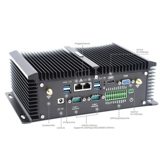 HYSTOU P12-I5-8250U Fanless Mini PC Intel Core i5-8250U Processor Quad Core up to 1.6GHz, RAM: 16G, ROM: 256G, Support Win 7 / 8