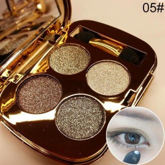 Professional  Eye Makeup Eyeshadow Palette Gold Smoky Cosmetics Makeup Palette Diamond Bright Glitter Eye Shadow(5)