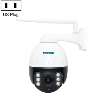 ESCAM Q5068 H.265 5MP Pan / Tilt / 4X Zoom WiFi Waterproof IP Camera, Support ONVIF Two Way Talk & Night Vision, US Plug