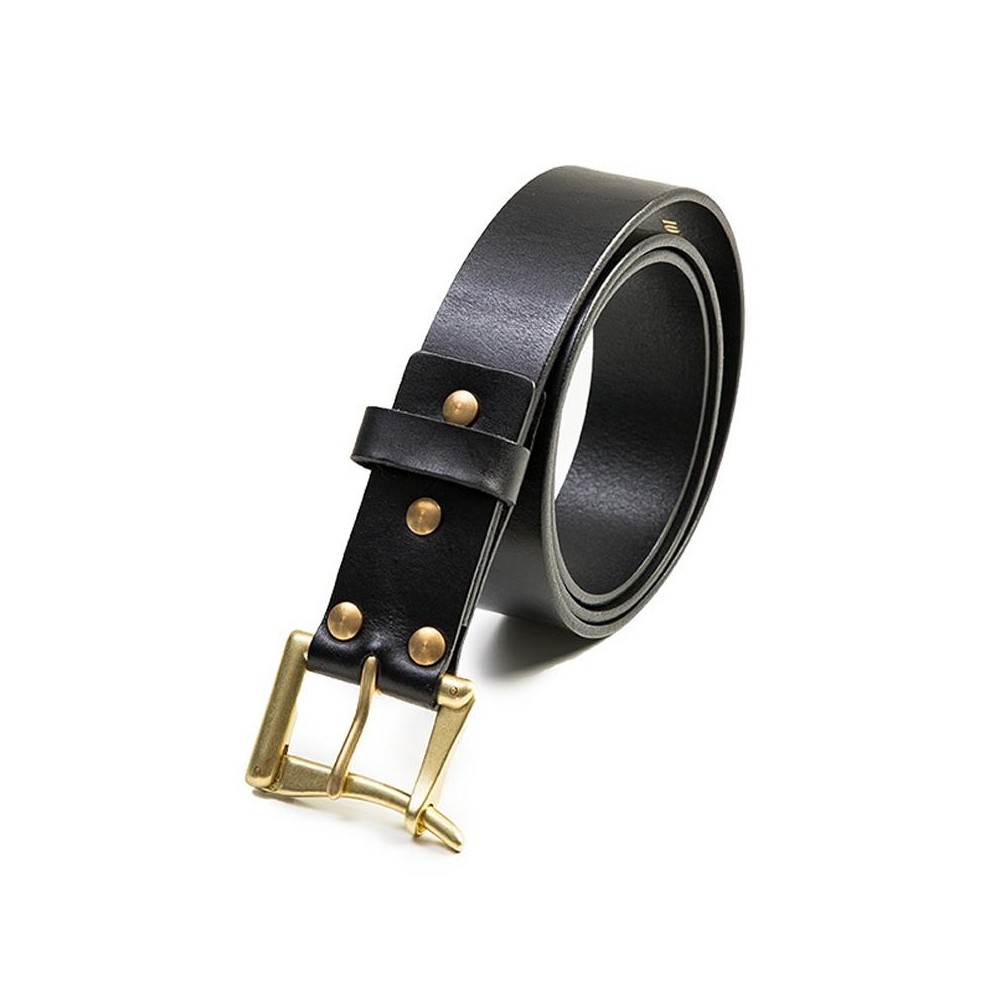 Maden S2001093 Retro Planting Cowhide Auick-release Men Belt(Black)