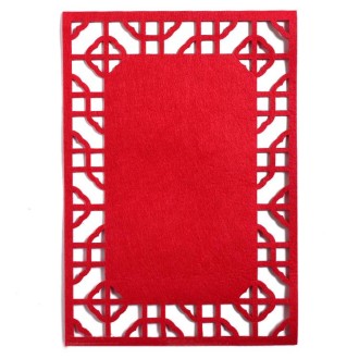 School Stereo Colorful Thick Non-woven Background Pad Decoration Materials, Size: 40x28cm(Red)