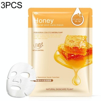 3 PCS Skin Care Plant Facial Mask Moisturizing Oil Control Blackhead Remover Wrapped Mask Face Mask Face Care(Honey)