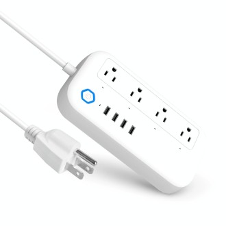 YPS11 Four Holes + 4 x USB Multi-purpose WiFi Smart Power Strip, US Plug