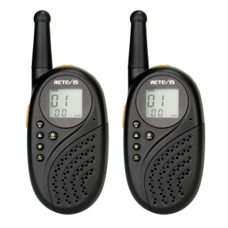 1 Pair RETEVIS RT-35 0.5W US Frequency 462.550-467.7125MHz 22CHS Children Handheld Walkie Talkie(Black)