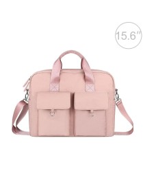 DJ09 Handheld Shoulder Briefcase Sleeve Carrying Storage Bag with Shoulder Strap for 15.6 inch Laptop(Pink)