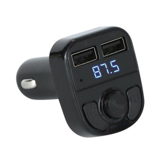 X8 Car MP3 Wireless Stereo Music Player Full Frequent FM Transmitter Wireless Car Charger Adapter with Dual USB Ports Digital Di