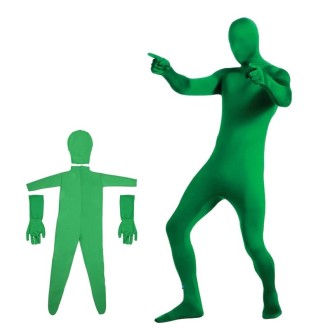 Photo Stretchy Body Green Screen Suit Video Chroma Key Tight Suit, Size: 180cm(Green Split)