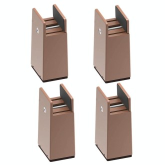 4pcs/set Adjustable Furniture Heightening Feet Pad, Size: 100mm High(Brown Plywood Type For 10-37mm)