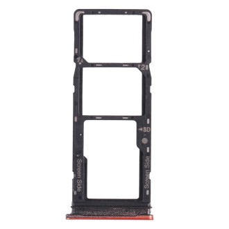 For Tecno Spark 5 Pro KD7 SIM Card Tray + SIM Card Tray + Micro SD Card Tray (Orange)