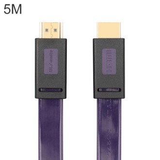 ULT-unite 4K Ultra HD Gold-plated HDMI to HDMI Flat Cable, Cable Length:5m(Transparent Purple)