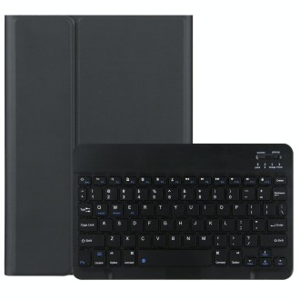 DY-E10 2 in 1 Removable Bluetooth Keyboard + Protective Leather Tablet Case with Holder for Lenovo Tab E10(Black)