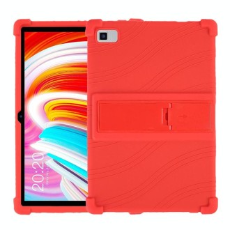 For Teclast M40 Shockproof Silicone Tablet Protective Case with Holder(Red)