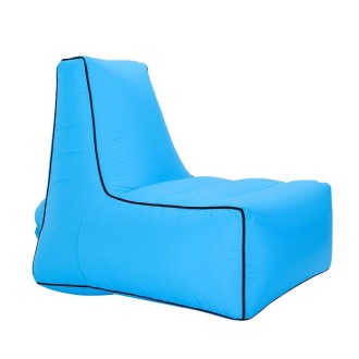 BB1082 Inflatable Sofa Inflatable Bed Outdoor Folding Portable Air Sofa Size: 85 x 80 x 75cm(Sky Blue)