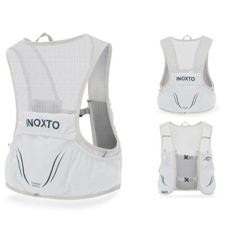 INOXTO Outdoor Cycling Off-Road Multifunctional Hydration Backpack, Size: Large(Light Gray With Ink Green)