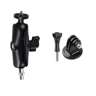 M10 9cm Connecting Rod Fixed Motorcycle Mount Holder with Tripod Adapter & Screw for GoPro Hero11 Black / HERO10 Black /9 Black 