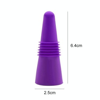 Food Grade Silicone Wine Stopper Creative Preservation Bottle Stopper(Purple)