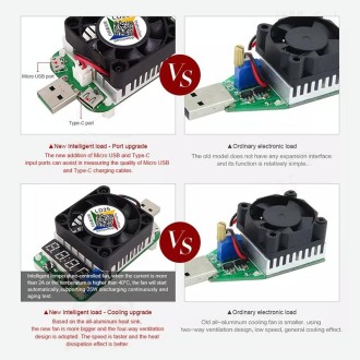 LD25 Adjustable Current Voltage Electronic USB Load Resistor Discharge Battery Test