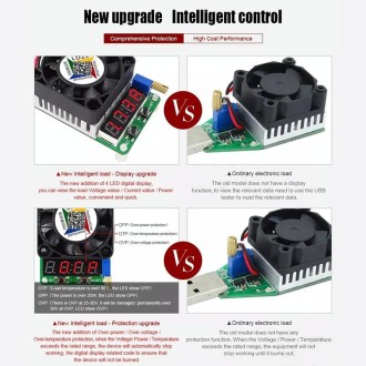 LD25 Adjustable Current Voltage Electronic USB Load Resistor Discharge Battery Test