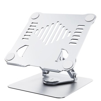 R-JUST HZ39 Triangular Swivel Lift Laptop Stand (Silver)