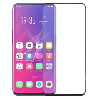 For OPPO Find X Front Screen Outer Glass Lens (Black)