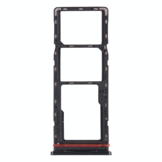 For infinix Hot 10 Play / Smart 5(India) X688C X688B SIM Card Tray + SIM Card Tray + Micro SD Card Tray (Black)