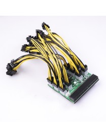 For HP 750W/1200W Server PSU Server Power Conversion 12-port 6-pin CHIPAL Power Module Branch Board with BTC Power Cord