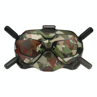 For DJI FPV RCSTQ Flying Glasses Sticker(Camouflage Yellow Green)